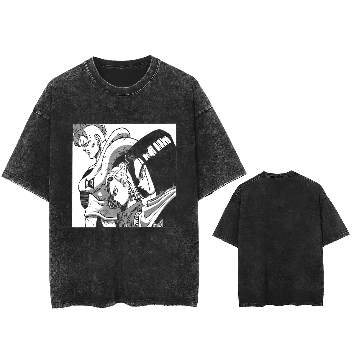 

2026 Men's Washes T-shirts Japanese Anime Dragon Ball Goku Graphic Comfortable summer washed loose men's clothing