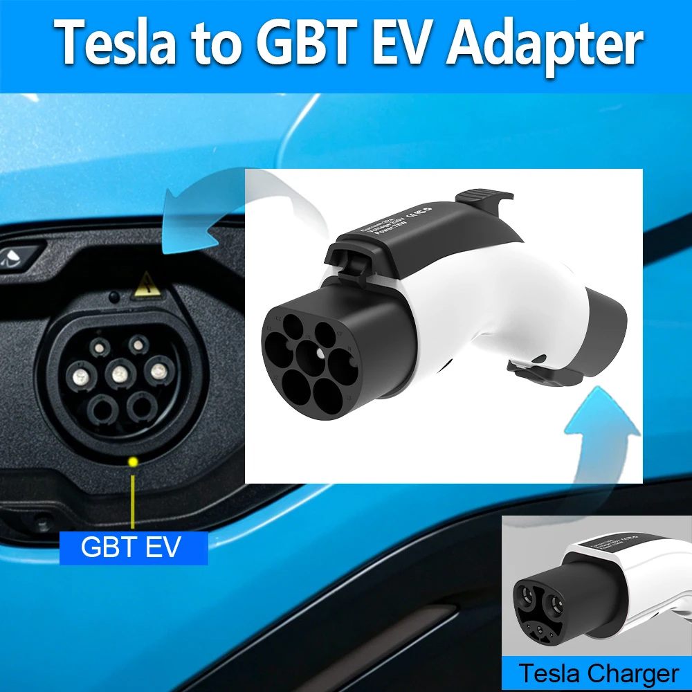 EV Adapter NACS To GB/T 32A TS-NACS to GBT Car Charging Converter 7.2kW For Chinese standard electric vehicles Connector Charger