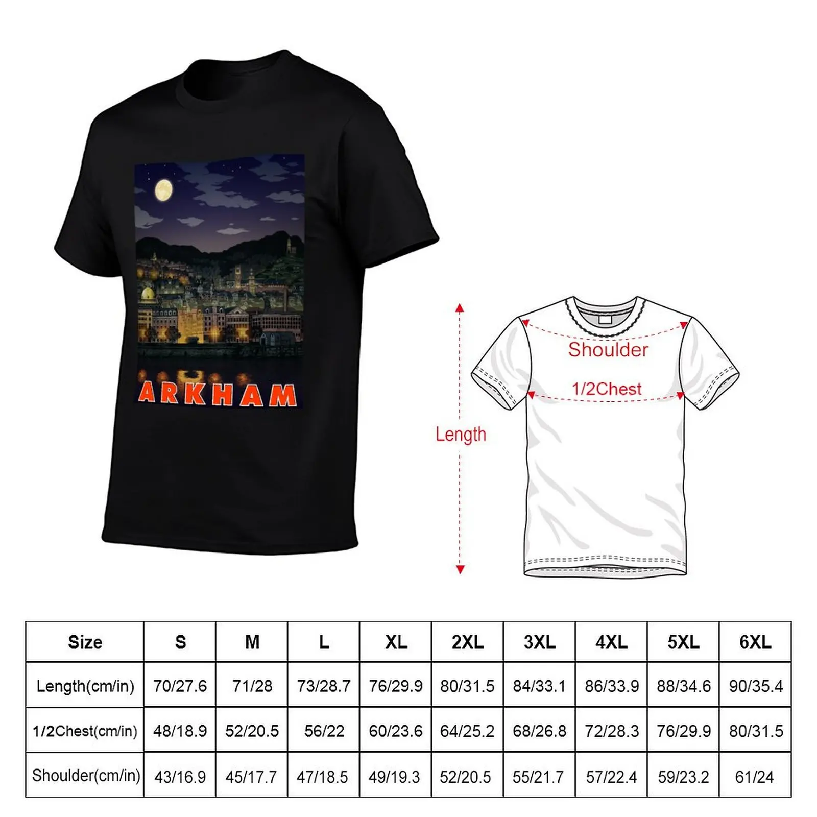 Greetings From Arkham, Mass T-Shirt Classic Graphic Short Sleeve Top