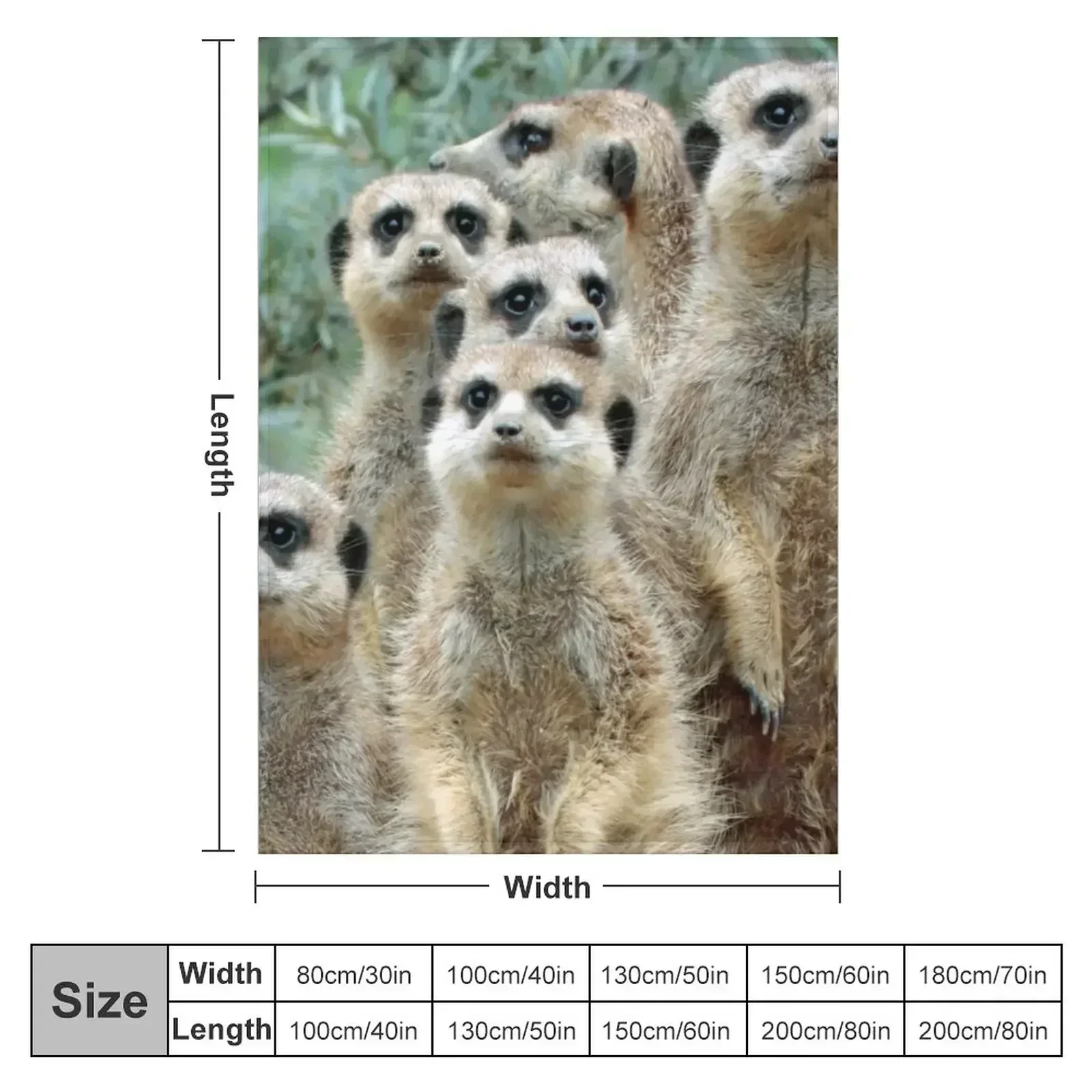 Meerkat 012 Throw Blanket couch cozy soft plush fuzzy picnic outdoor blanket
