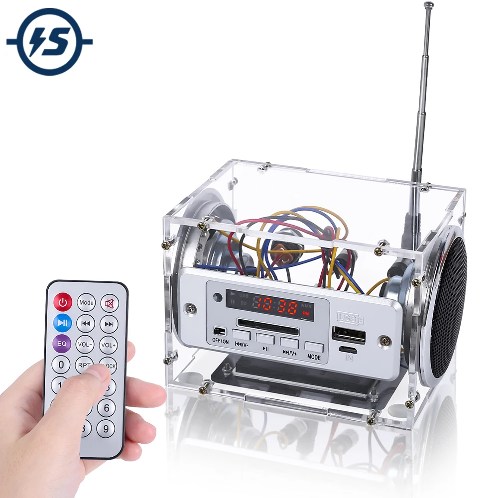 

DIY FM Radio Kit Bluetooth-Compatible Speaker Electronic Soldering Practice Home Outdoor Sound Amplifier for School Education