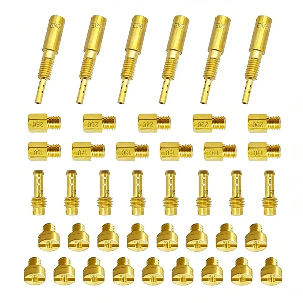 Carburetor Nozzle Jet Round Main Fuel Injector Nozzle Pilot Nozzle Kit For Mikuni TM33-8012 TM36-68 TM40-6 Garden Tool Parts