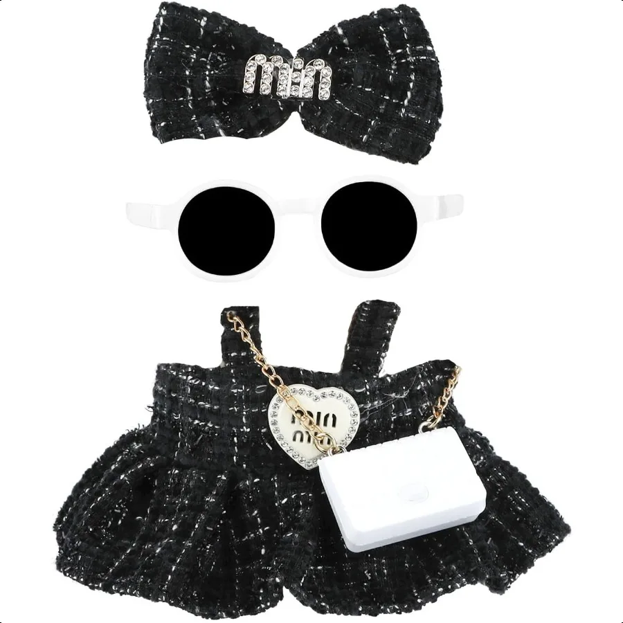 

Одежда для кукол 17 см, черные наряды, куклы, элегантные черные заколки для волос Dr, очки и сумка, изысканные аксессуары для одежды, совместимые с Do