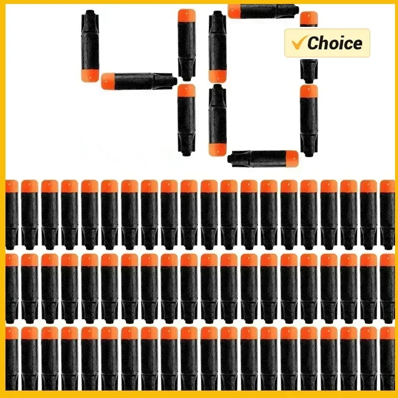 H40PCS New Black Bullets for  Ultra Toy Guns Refill Pack The Ultimate in Darts Sniper Game Compatible Only Ultra Blaster