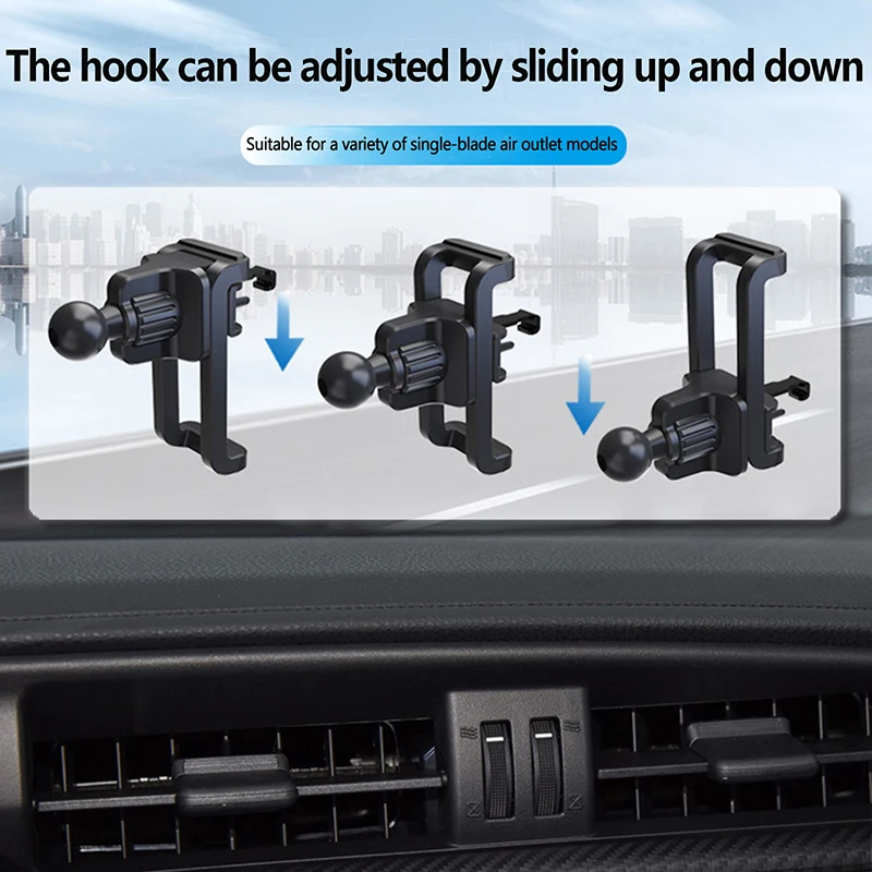 1PC Car Air Vent Clip Mount 17mm Ball Head Base For Car Mobile Phone Holder Car Air Outlet Hook Stand For Cellphone GPS Bracket