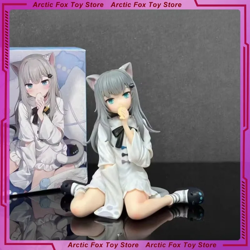 

12 см Gancheng Cat аниме фигурка модель милая сидячая девушка ПВХ статуя украшение для рабочего стола коллекция украшений праздничные подарки игрушка для детей