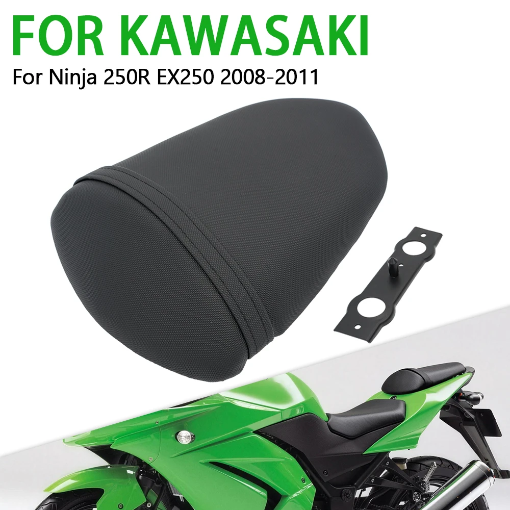 

Motorcycle Accessories Black Rear Passenger Pillion Seat Cushion Fit For Kawasaki Ninja 250R NINJA EX250 EX 250 2008 - 2012