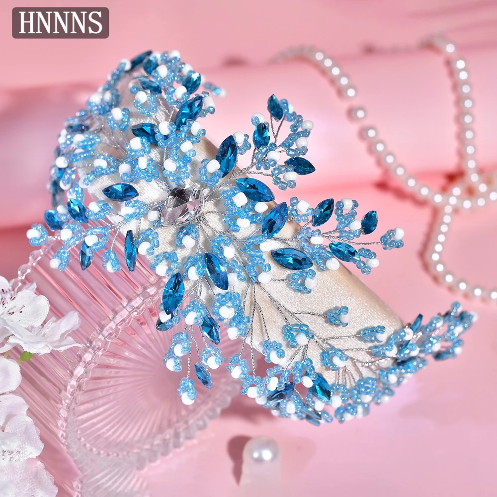 Topqueen elegante casamento de noiva requintado headbands artesanal água diamante tecelagem senhoras banquete dança acessórios para o cabelo yxa290