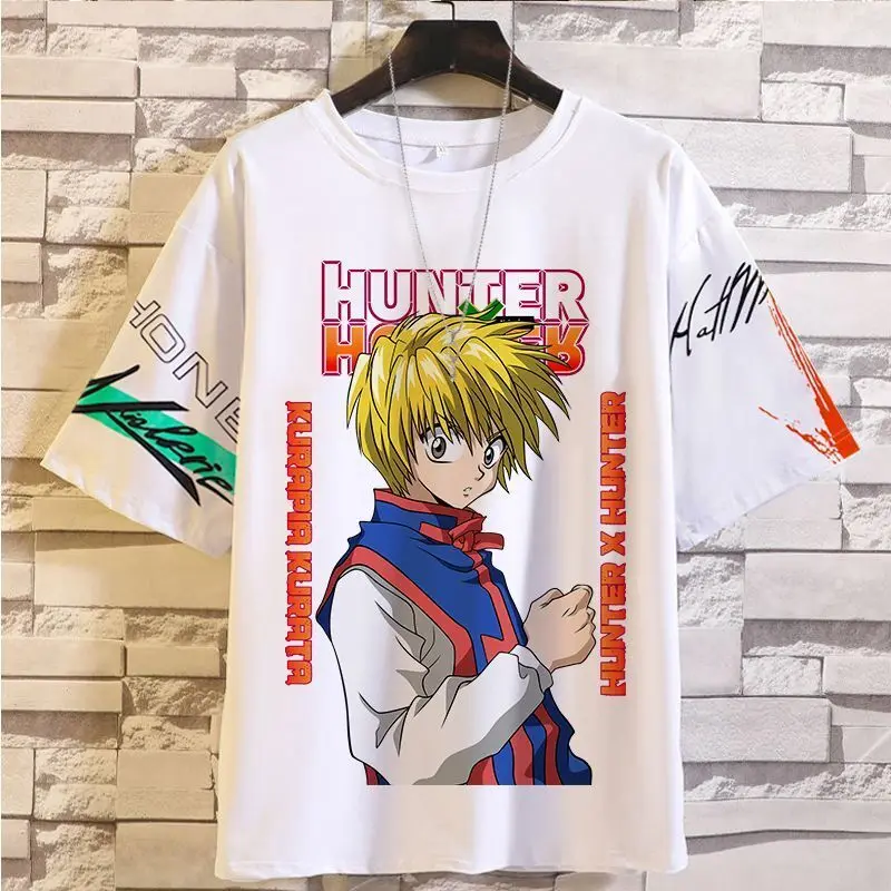 أنيمي لعبة تي شيرت كيلوا البضائع فضفاضة تناسب طالب قصيرة الأكمام Akuma No Rengoku Hisoka الملابس