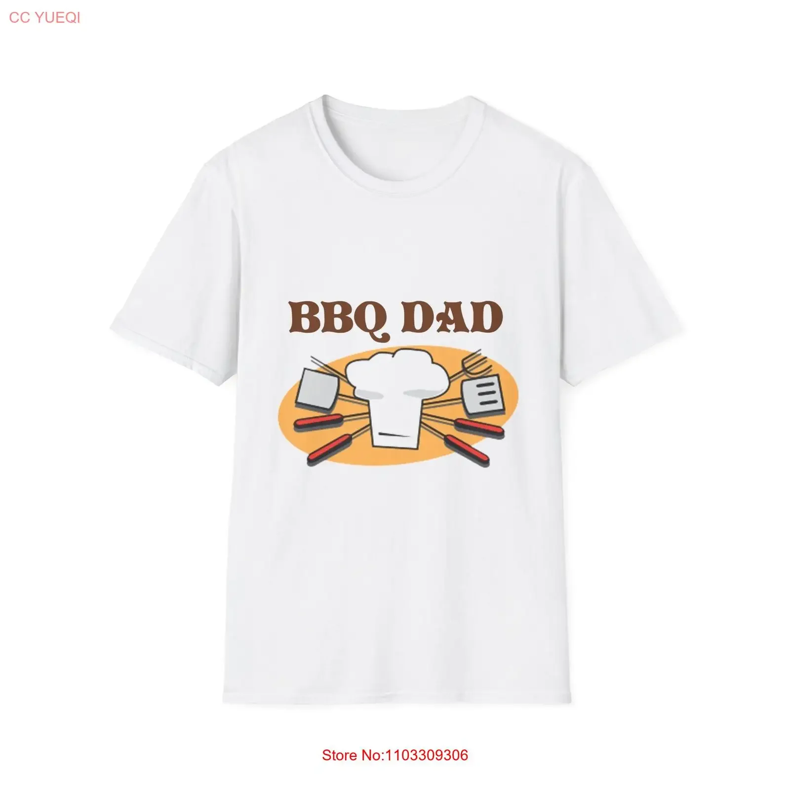 Футболка BBQ Dad на день отца, винтажная стираная модная уличная одежда, дизайнерская одежда для дома, мягкая эластичная дышащая одежда унисекс с графикой