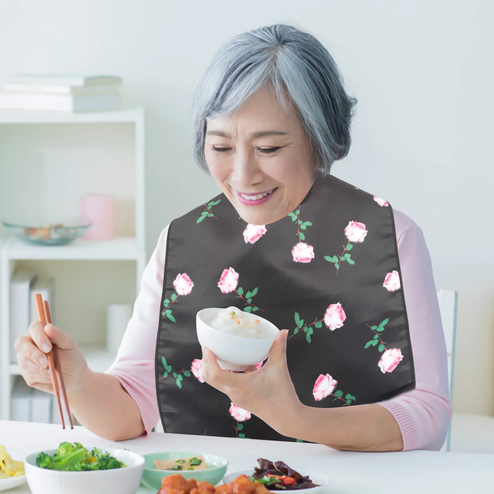 

Водонепроницаемые нагрудники для взрослых из полиэстера, для пожилых мужчин и женщин, большие размеры, практичные аксессуары для дома и столовой, экономия места, удобство в использовании