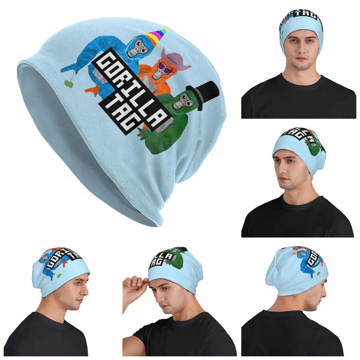 

Gorilla Tag Party Hat Gorilla Tag Merch Теплая вязаная шапка Хип-хоп Капот Шапка Осень Зима Уличные шапки Шапки для унисекс для взрослых