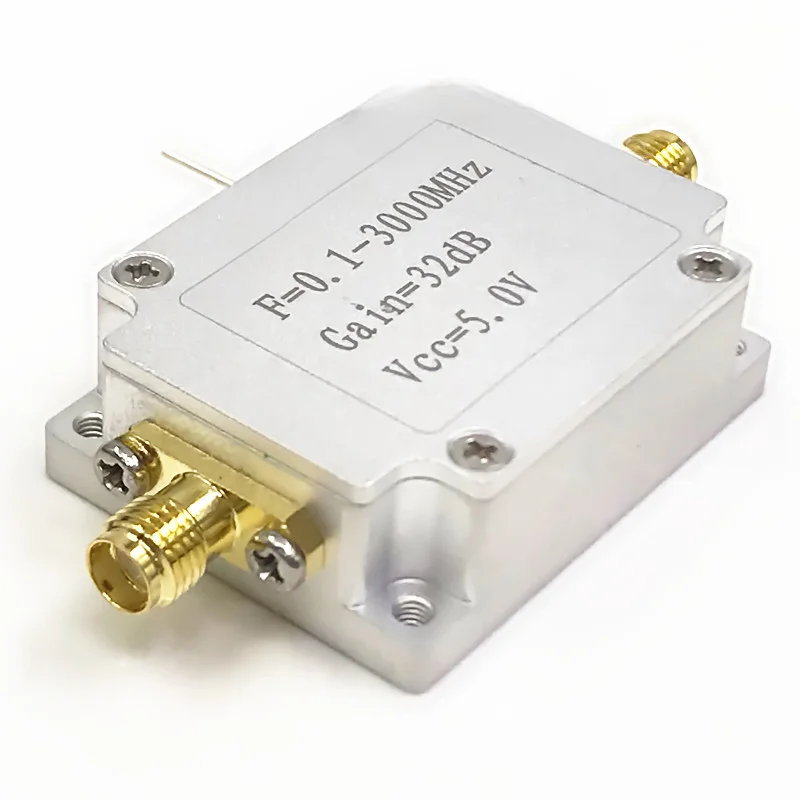 RF, Wideband 0.1-3000 MHz\ 32dB Powered 5V Amplifier