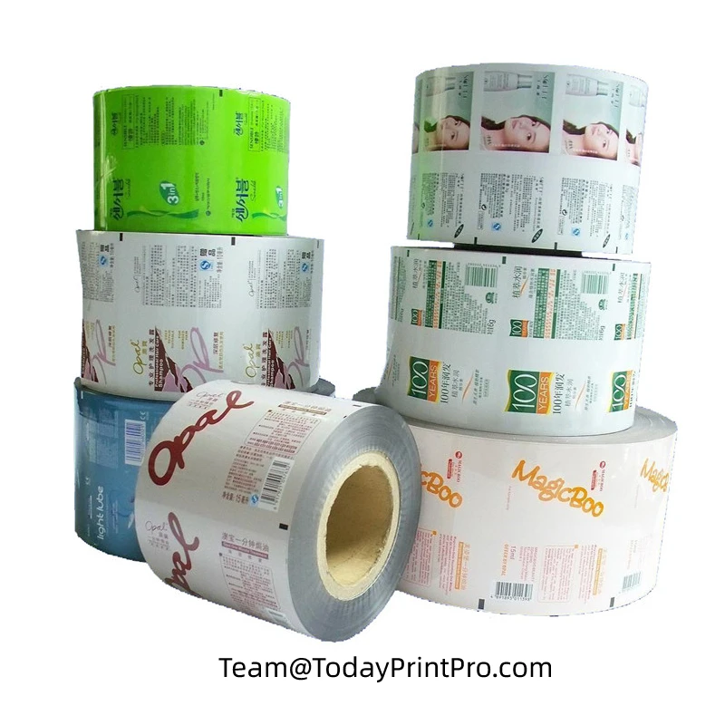 Custom LLDPE Stretch Film Machine Packing Pallet Shrink Film Jumbo Plastic Colored Hand Mini Wrap Printed Pre Strech Film Rolls