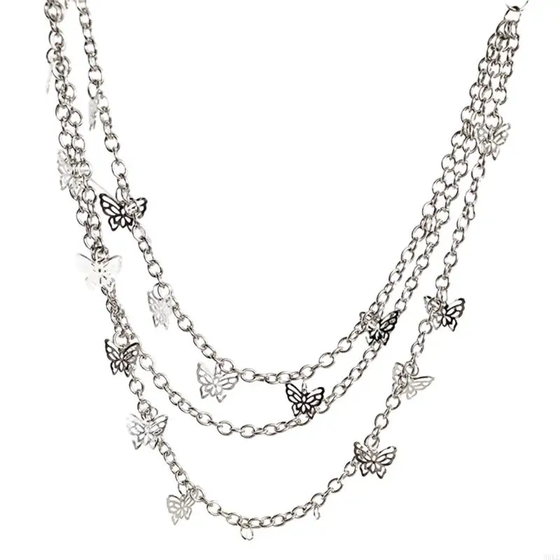 50le Hollow Out Butterfly Chain para adolescentes