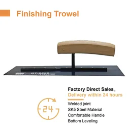 Finishing Trowel Masonry Construction Tools 27cm Blue Steel For Concrete Cement Applying Putty Wall Construction Home Decorating