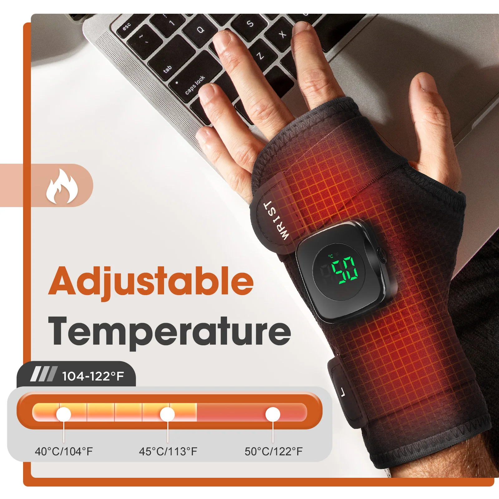

Wrist Heating Vibration Pad Heating Wrist Protector Hot Compress Vibration Massage Wrist Guard Band Relieves Tenosynovitis