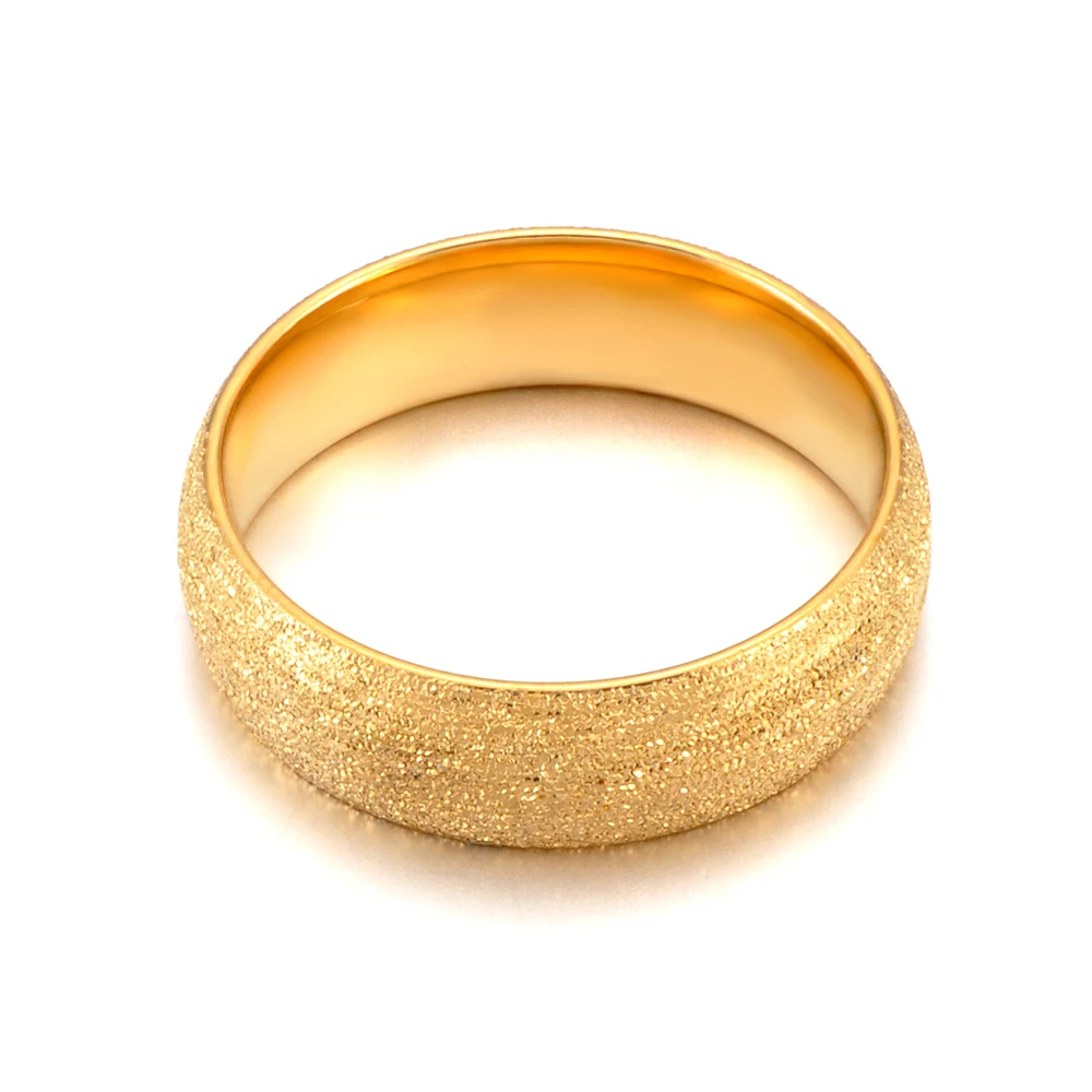 JeeMango Hochwertige, modische, schlichte Ringe aus Edelstahl für Damen, 6 mm Breite, vergoldeter Fingerring, Schmuck, Geschenk, R26030 – Detail 1