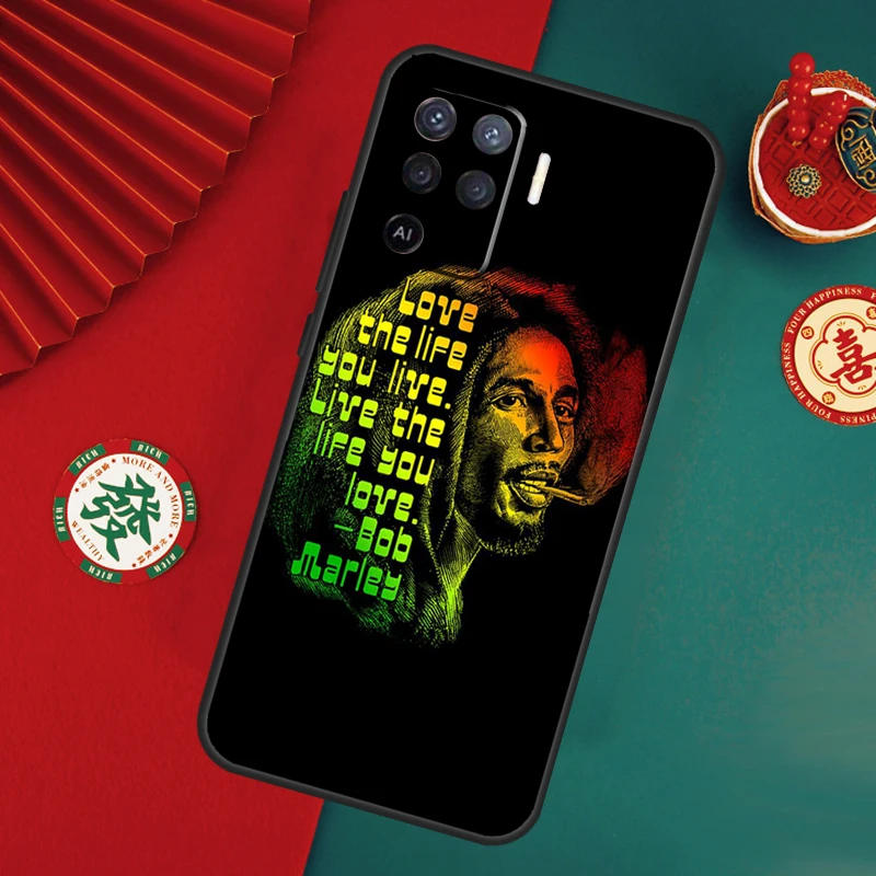 Reggae Bob Marley For OPPO A53 A5 A9 A15 A17 A57 A77 A96 A76 A16 A54 A74 A94 A98 A78 A58 A52 A72 A54S Case