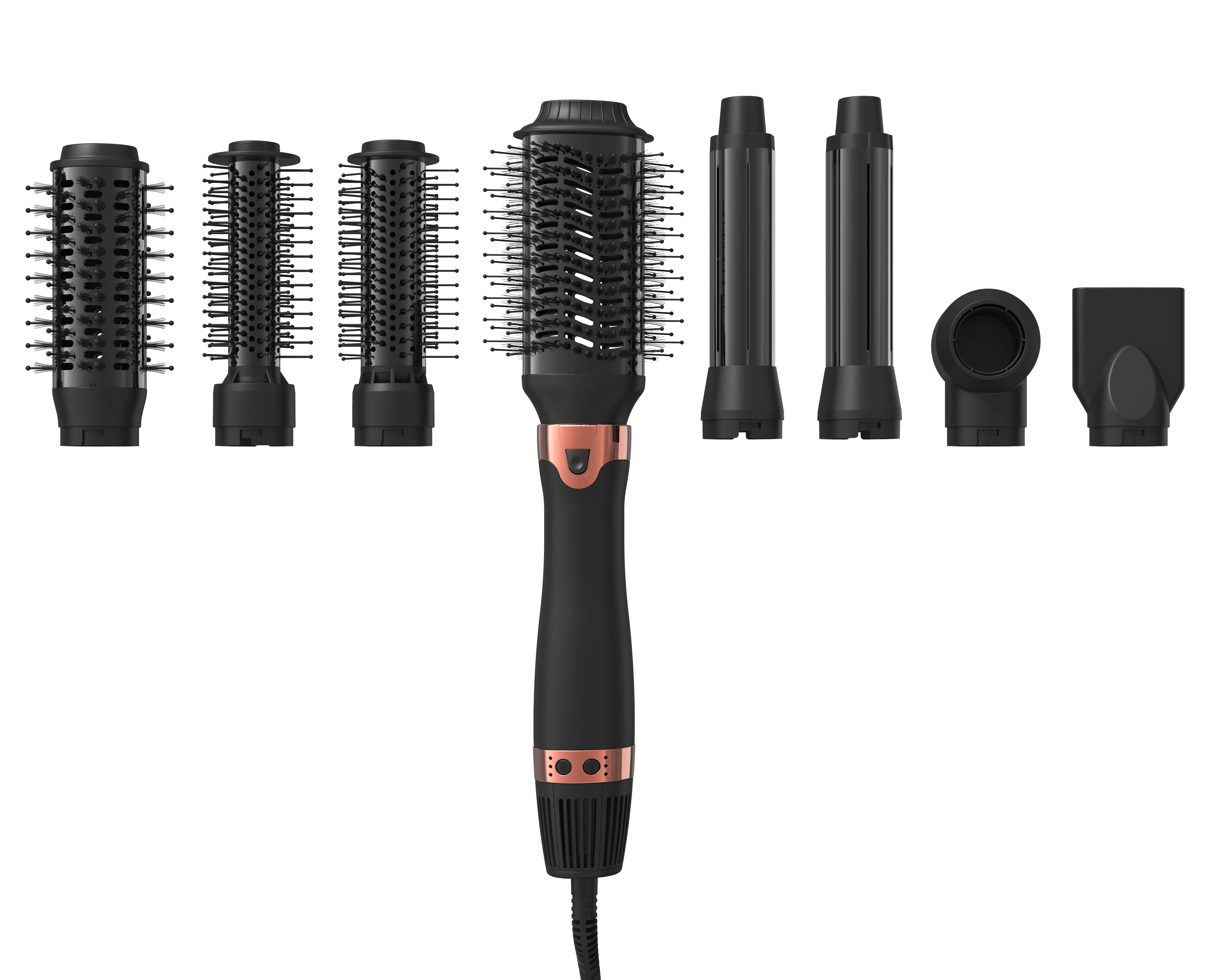 

SMET 1200W SMET 1200W Professional Hair Styler 8-in-1 Multifunctional Electronic Dryer Air Brush Comb Electric Blow Hair Styler