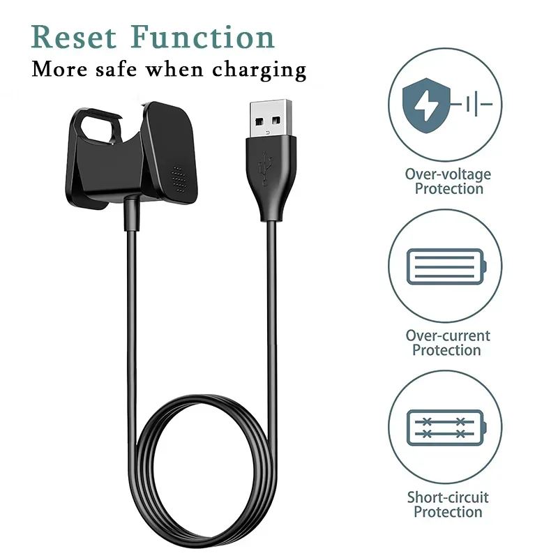 J19 USB Cable Charger For Fitbit Charge 3/Charge 4 Charging USB Cable Dock Replaceable Charger For Fitbit Charge 4 3 Dock Adapte