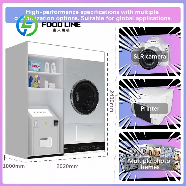 Popular Photo Booth Self-Service Laundromat Selfie Booth Laundromat-Themed Photo Booth customize