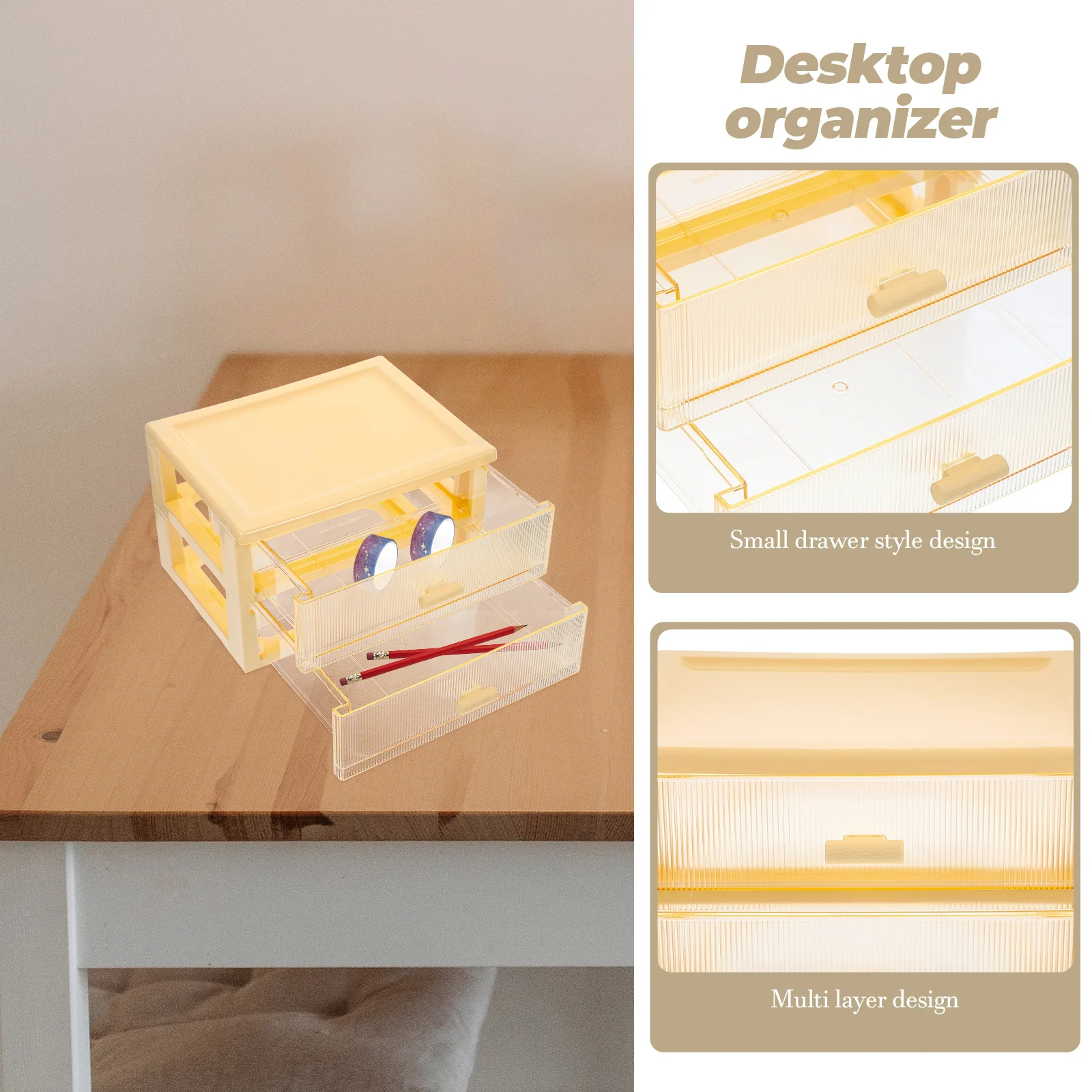 

Drawer Style Plastic Desk Organizer Storage Box For Stationery Documents Desktop Organizer Shelf Tabletop Storage Case