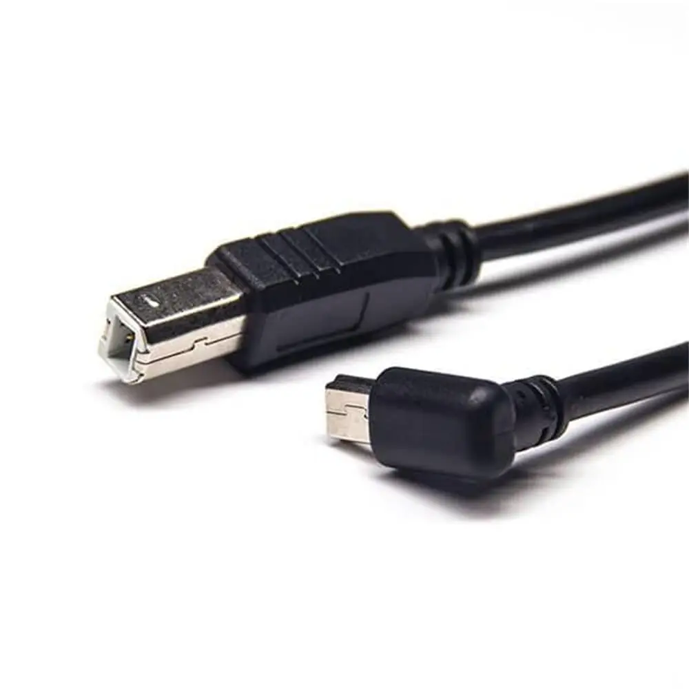 Tipos de cable mini USB 1M de largo tipo B macho recto a mini USB macho ángulo ascendente