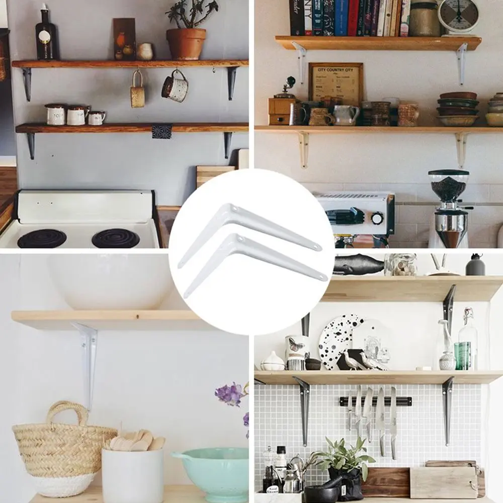 1 قطعة دائم 4-14 بوصة الثلاثي قوس دعم جدار جبل معلقة أسود أبيض تصاعد قوس المعادن رف ثابت دعامة زاوية