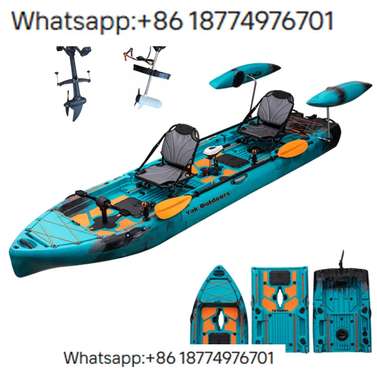 2025 Dernier Modular Pedal Ka with Detachable Ailettes Large Fish Storage 2-Person Capacity for Surfing Motor 2 Pieces Ka