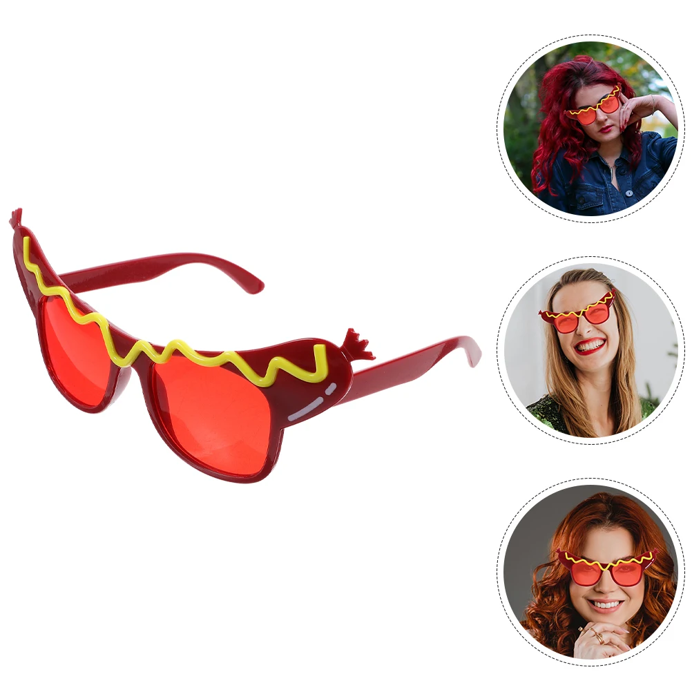 

2pcs Hot Dog Eyeglasses Fun Sunglasses Party Glasses For Adults Halloween New Year Beach Costume Lightweight Comfortable Photo