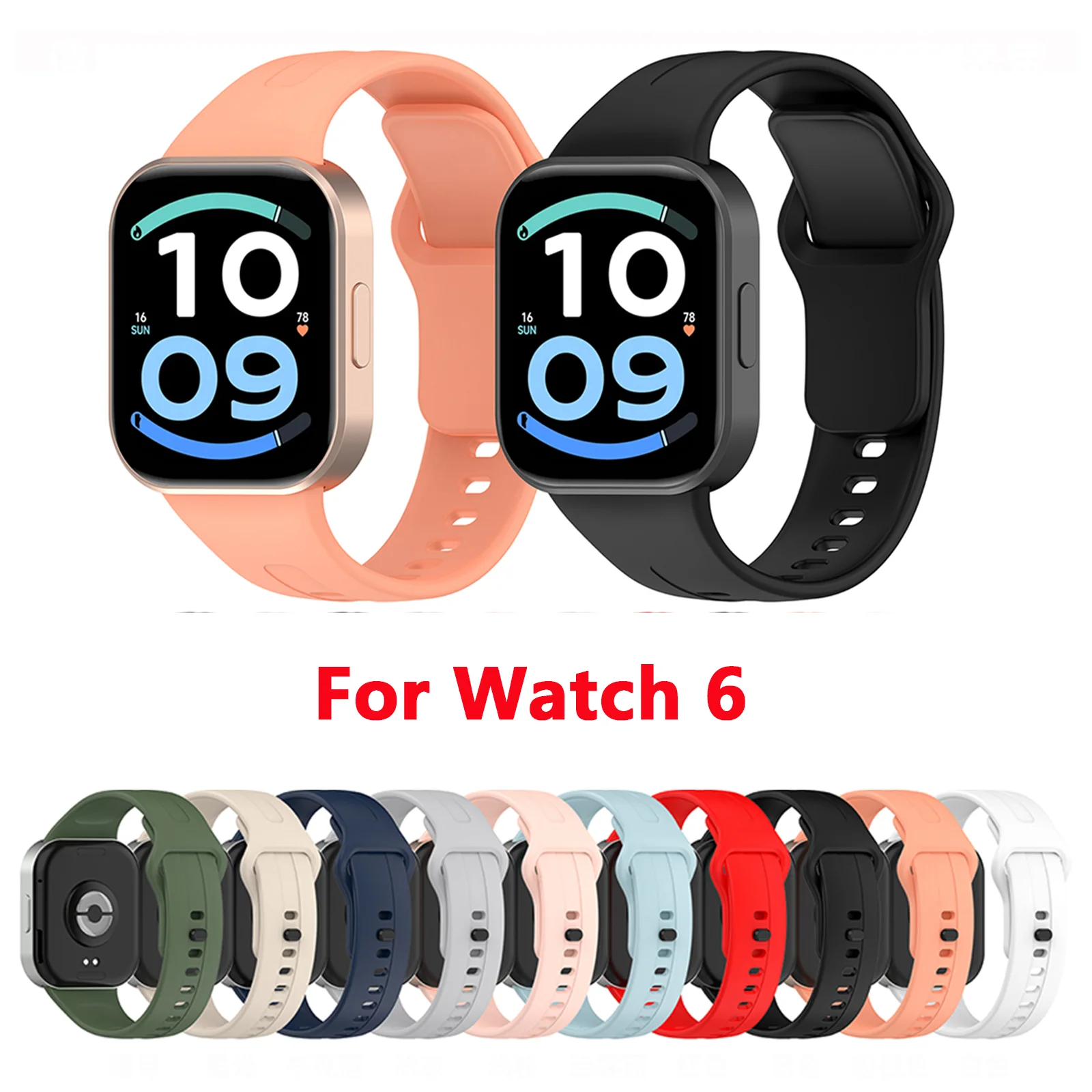 For Watch 6 Active Silicone Replacement Watch Strap Accessories