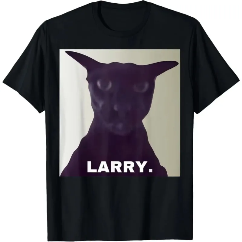 

Летняя футболка Evil Larry Cat, женская забавная хлопковая футболка с кавайным рисунком, свободная повседневная модная уличная одежда с короткими рукавами