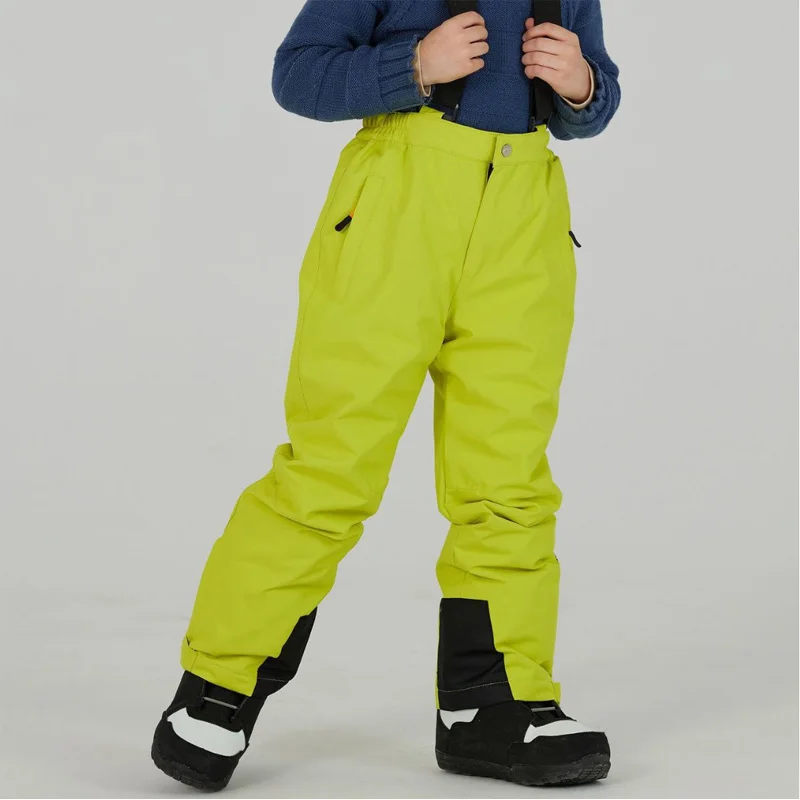 Дышащие непромокаемые зимние спортивные штаны для улицы, детские теплые износостойкие штаны для сноуборда, зимние штаны для мальчиков и девочек, лыжные комбинезоны для детей