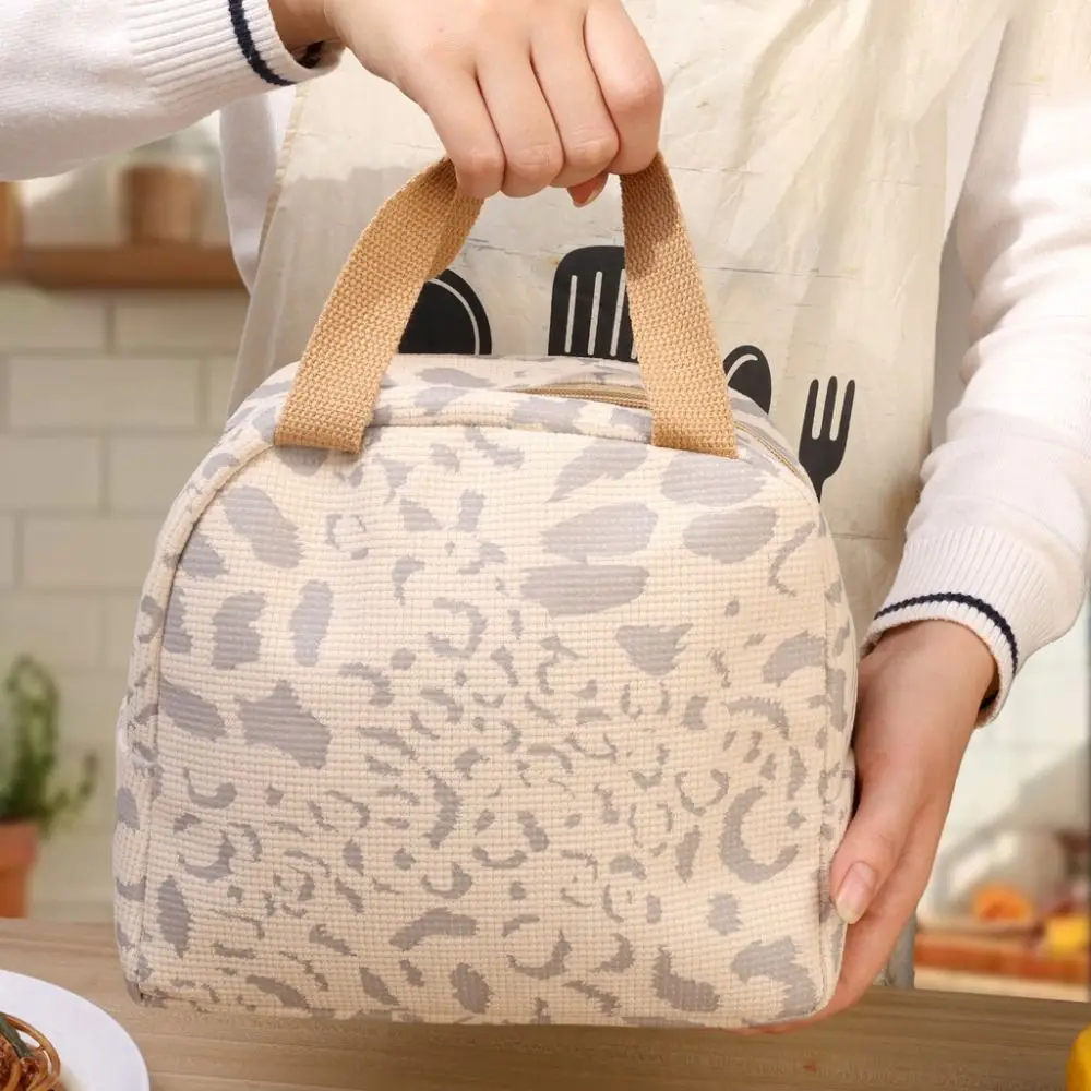 New Thermal Lunch Bag Insulated Ink Pattern Picnic Bag Multi-purpose Large Capacity Handbag