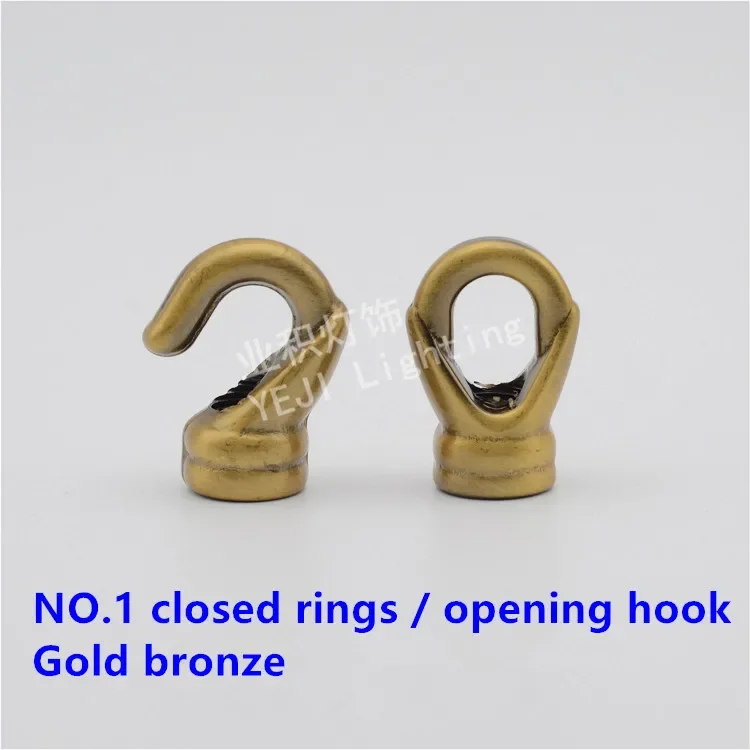 Iron alloy closed / opening rings gold bronze  hook Chandelier hook load Lighting accessories DIY