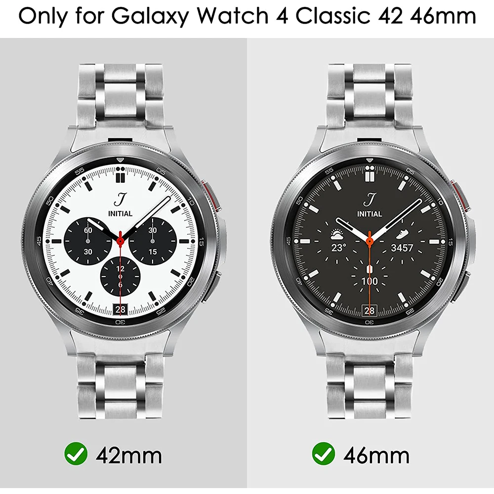 No Gaps Stainless Steel Strap for Samsung Galaxy Watch 6 5 Pro 5 40 44mm 4 6 Classic 47 43mm 46mm Band Curved end Metal Bracelet