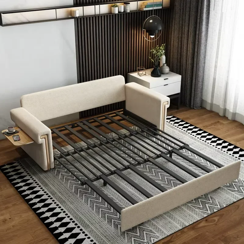 Full Size Foshan Bed Industry Adjustable Length Hidden Mechanism Folding Bed Furniture Bed Frame