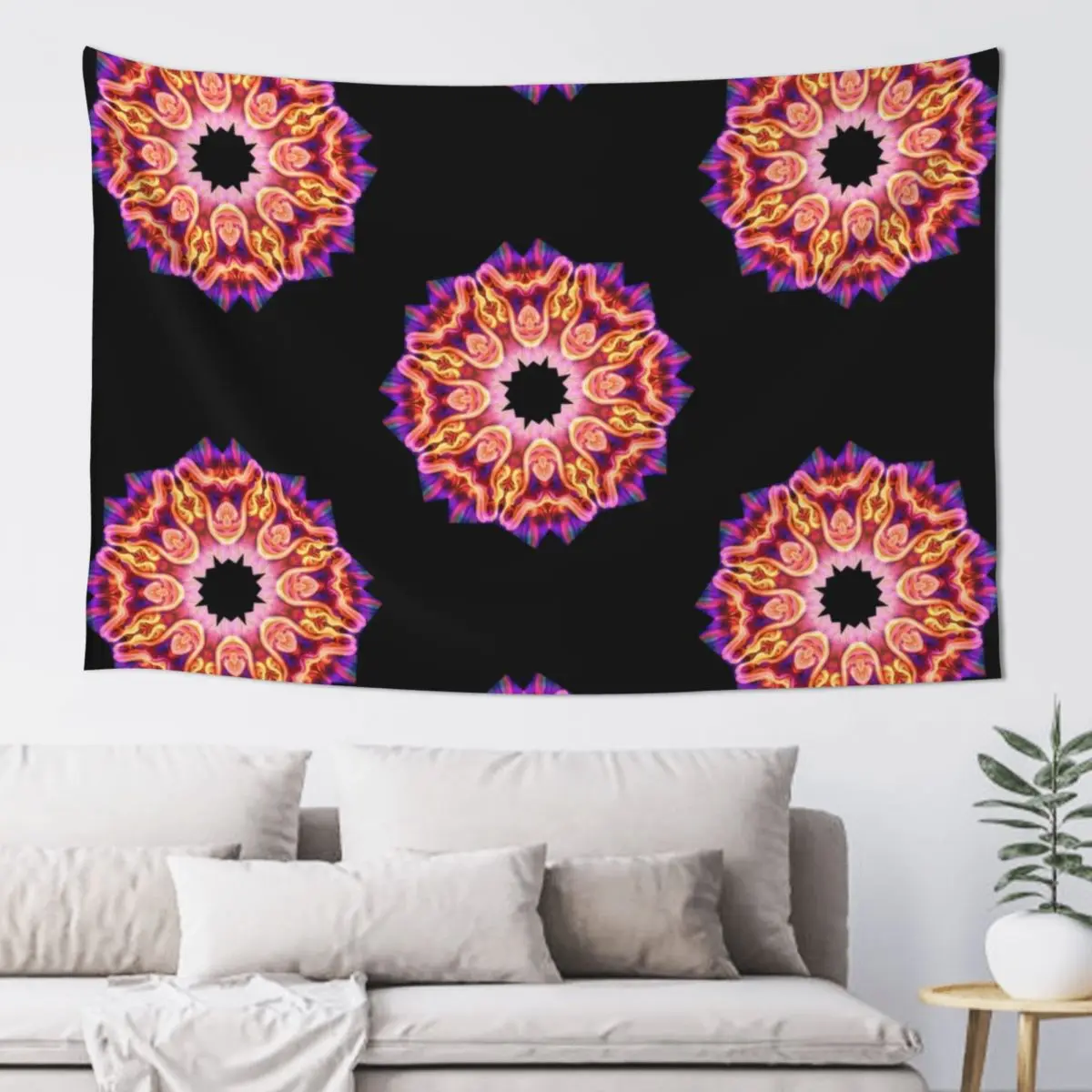 Carnelian Fey Mandala 12 Tapestry Cute Decor For Bedroom Tapestry