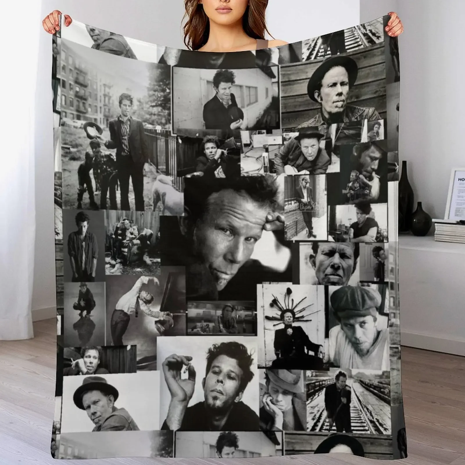 

Tom Waits Throw Blanket Decorative Sofas Baby for babies Picnic Blankets