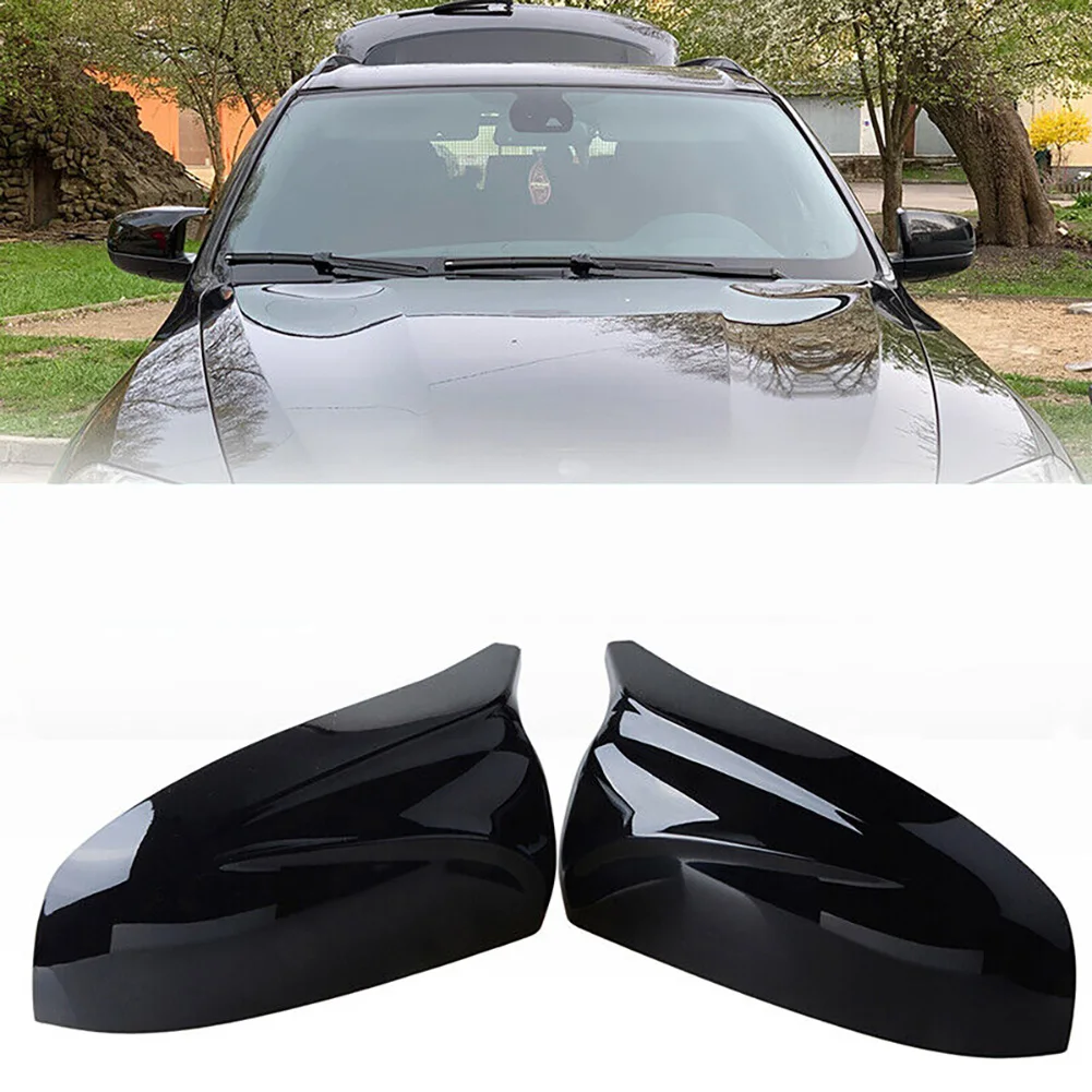 1 Pair Rearview Mirror Caps Cover Side Mirror Shell Modification Accessories Compatible For X5 E70 X6 E71 08-13