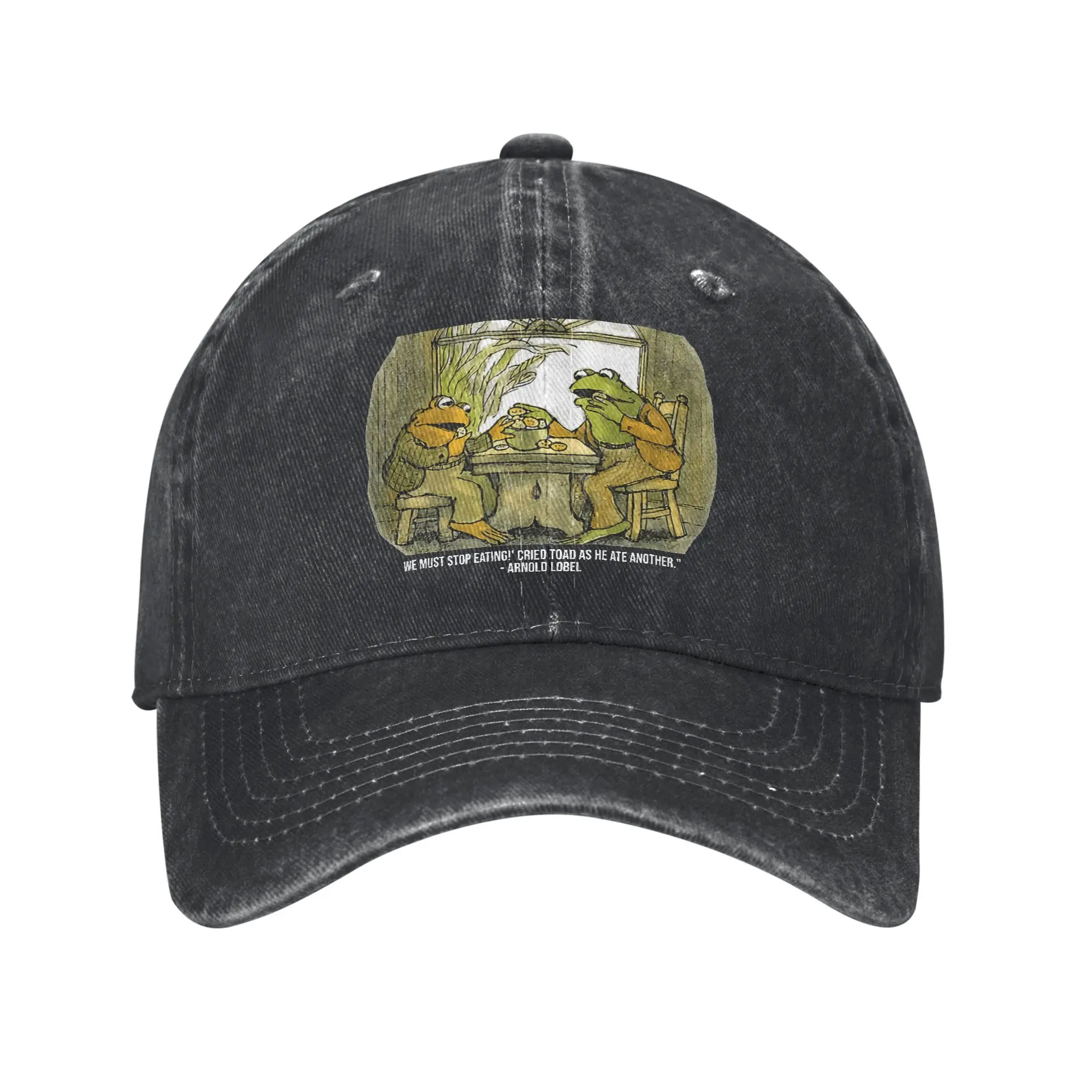 Washed Baseball Cap We Must Stop Eating Cried Toad As He Ate Fog and Toad Quote Summer Hip Hop Hats Skate Sun Baseball Caps