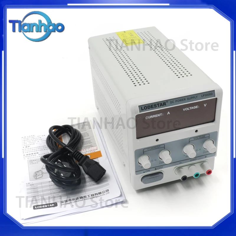 for LODESTAR LP3005D LP3003D Adjustable Digital Display DC Power Supply 30V 3A 5A with 2.5% Accuracy and 0.5mVrms Ripple