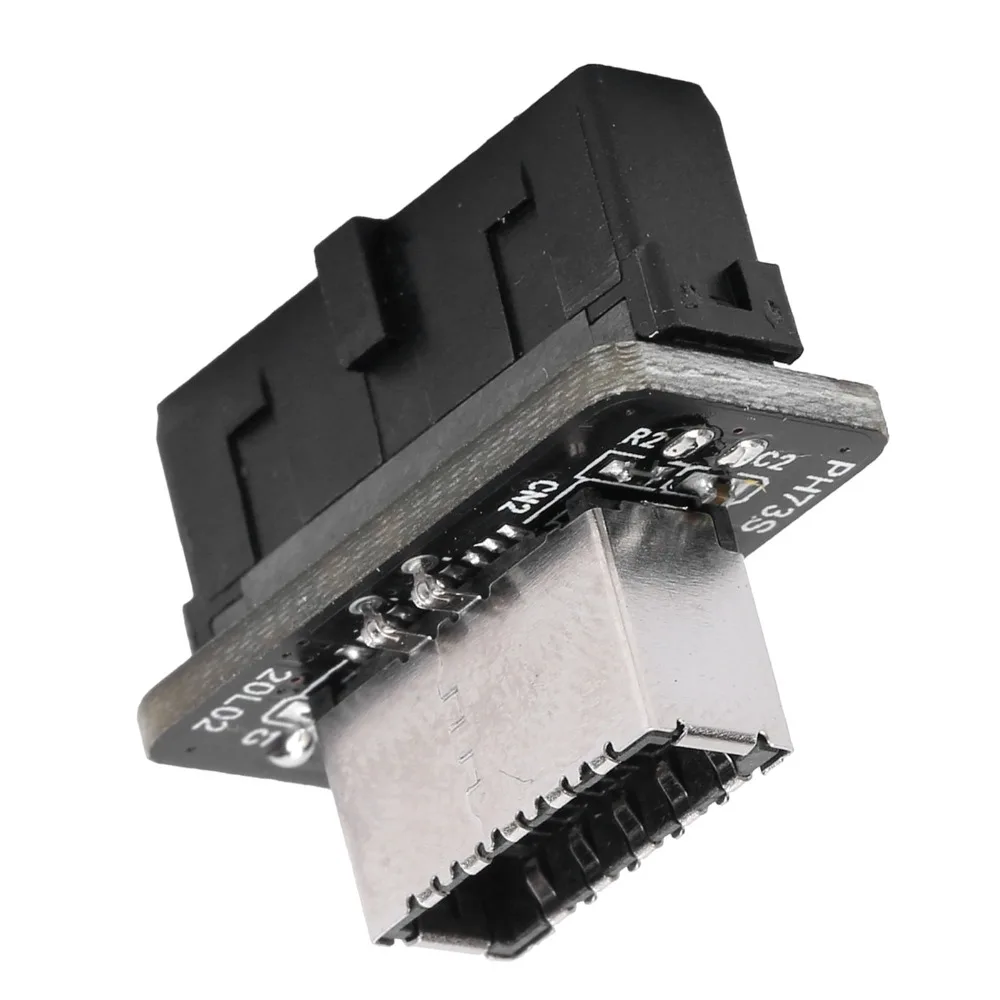 USB3.0 19P/20P Front Panel Socket Vertical Type High-Speed Transfer Type-E Adapter USB Header Adapter Front Panel Connection