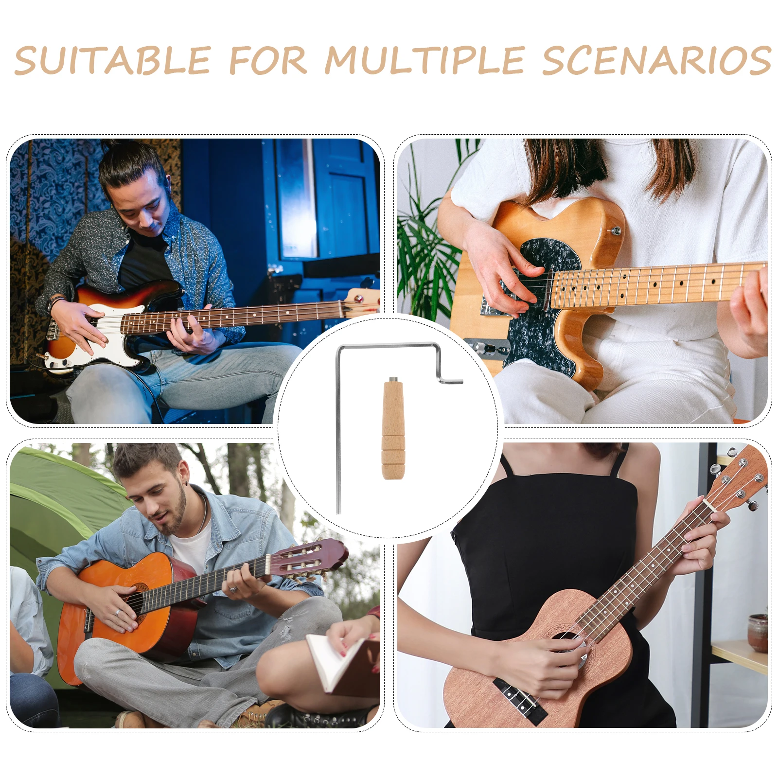 

4Mm Guitar Truss Rod Adjustment Wrench Tool Precision Hex Key for Folk Classical Guitar Maintenance Accessory Truss Rod Wrench