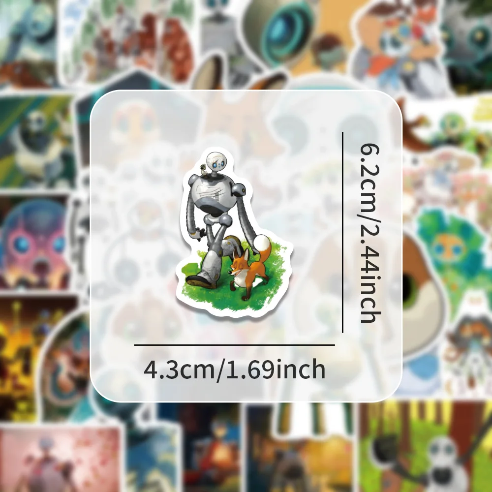 10/30/50PCS New The Wild Robot Cartoon Animated Movie Stickers Decorative Pencil Box Scooter Waterproof Decal Children's Toys - Image 5