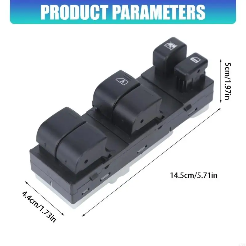 M76E Fahrerpositions-Türtastenfeld mit zentralem Steuerungslayout, ABS 12V vorne links, 25401-JE20A Referenz für – Detail 6