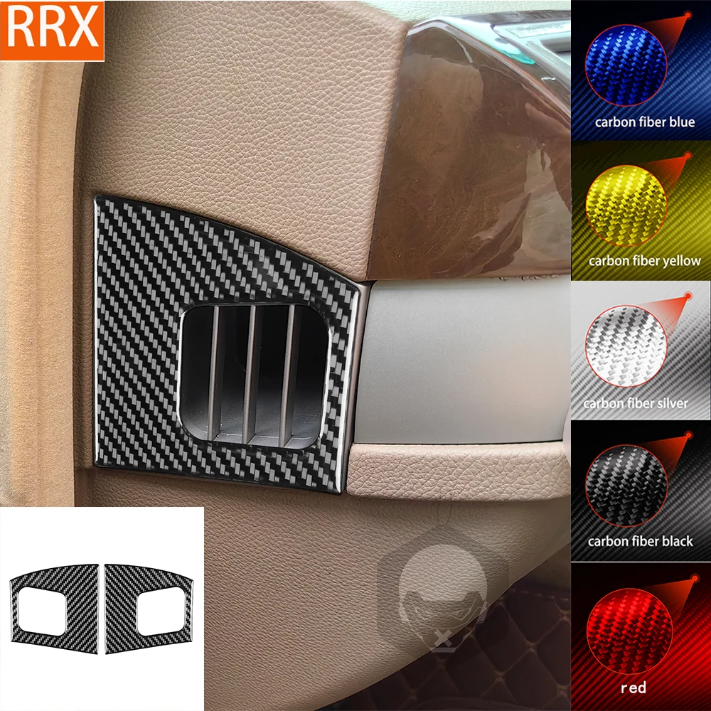 

For BMW 7 Series E65 2002-2008 Dashboard Side Air Outlet Cover Tuning Real Carbon Fiber Sticker Car Interior Trim Accessories