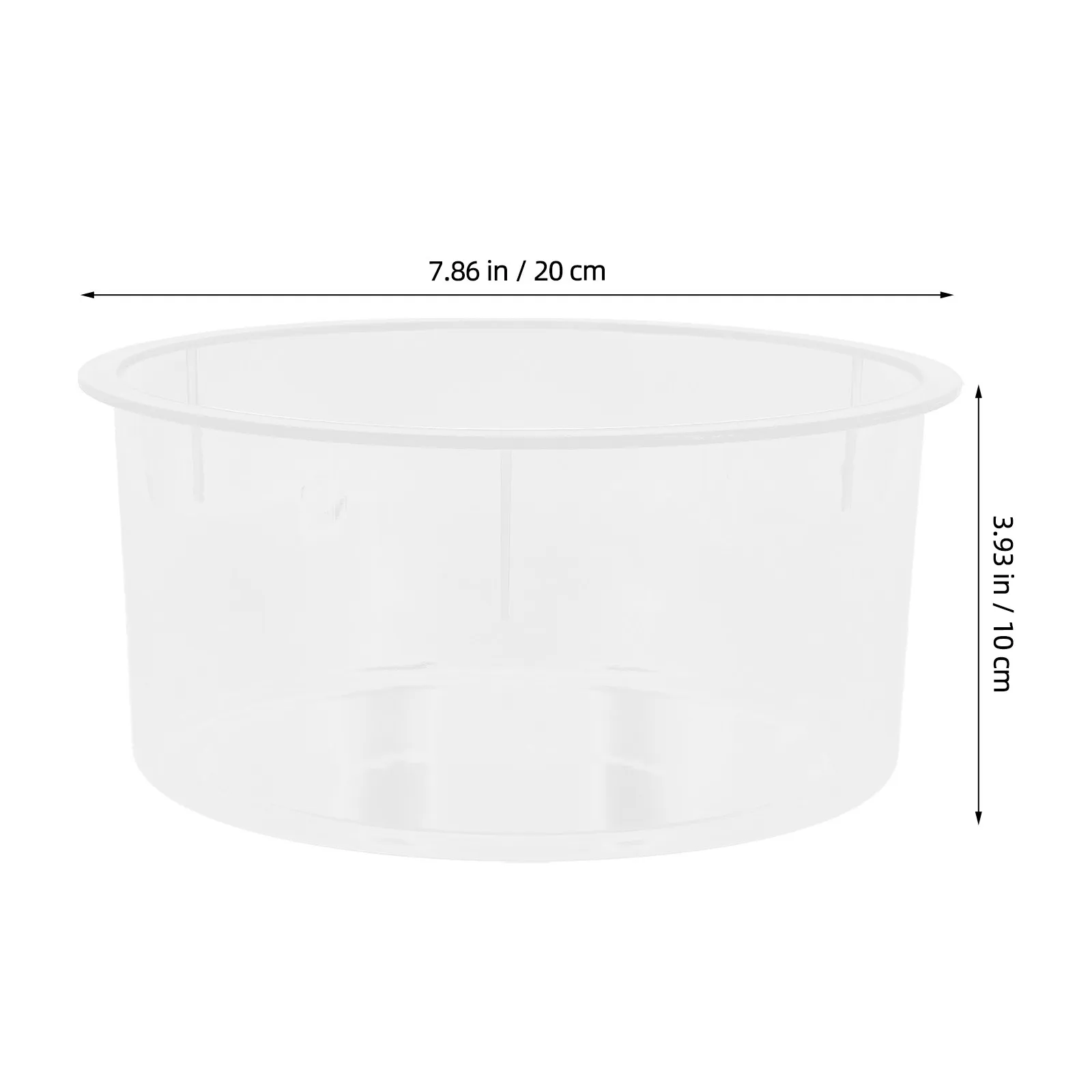 Transparent Laboratory Plastic Sink Round Water Basin 8x8x4 Thickened Clear Plastic Experiment Sink Bowl Chemical Teaching