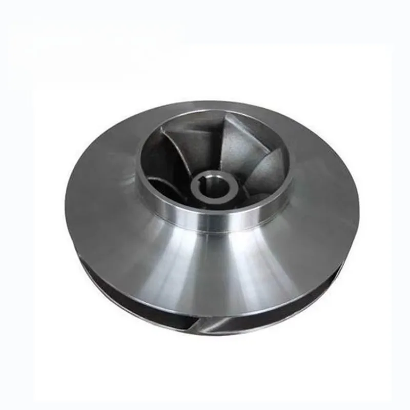 Stainless steel casting pump accessories, water centrifugal pump impeller, spiral blade, semi-open 4 blades, polished